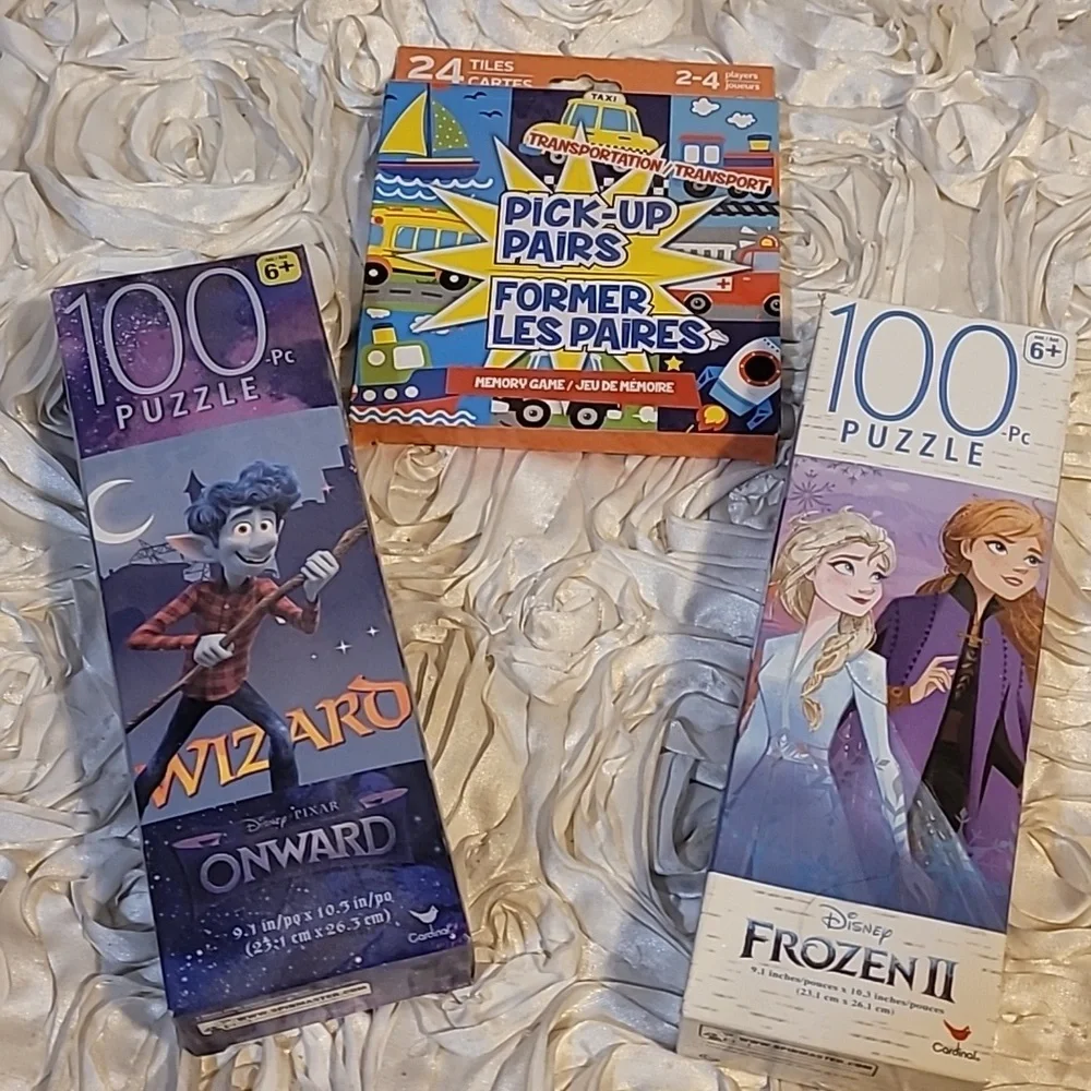 Puzzles / Playing Tile Set -  2 Boxes / 100pc Puzzle